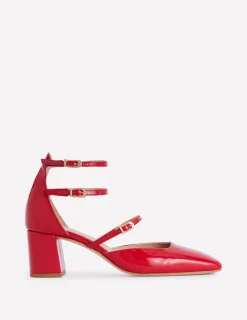 Heels-Boden Multi Strap Block Heel Pump-Poppy Red PoppyRed