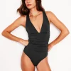 Swimwear-Boden Mykonos Deep V Swimsuit- Black