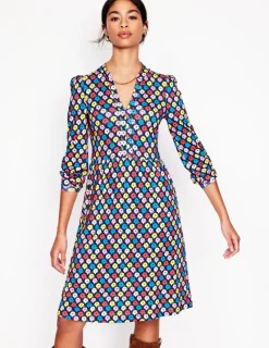 Petite Dresses | Short-Boden Naomi Relaxed Jersey Dress-French Navy, Flowerbed FrenchNavy,Flowerbed