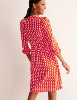 Petite Dresses | Short-Boden Naomi Relaxed Jersey Dress-Blaze Orange, Birdie BlazeOrange,Birdie