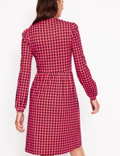 Petite Dresses | Short-Boden Naomi Relaxed Jersey Dress-Rouge, Sphere Geo Rouge,SphereGeo