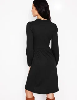 Petite Dresses | Short-Boden Naomi Relaxed Jersey Dress- Black
