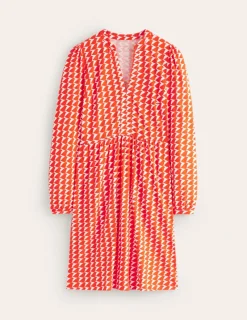 Petite Dresses | Short-Boden Naomi Relaxed Jersey Dress-Blaze Orange, Birdie BlazeOrange,Birdie