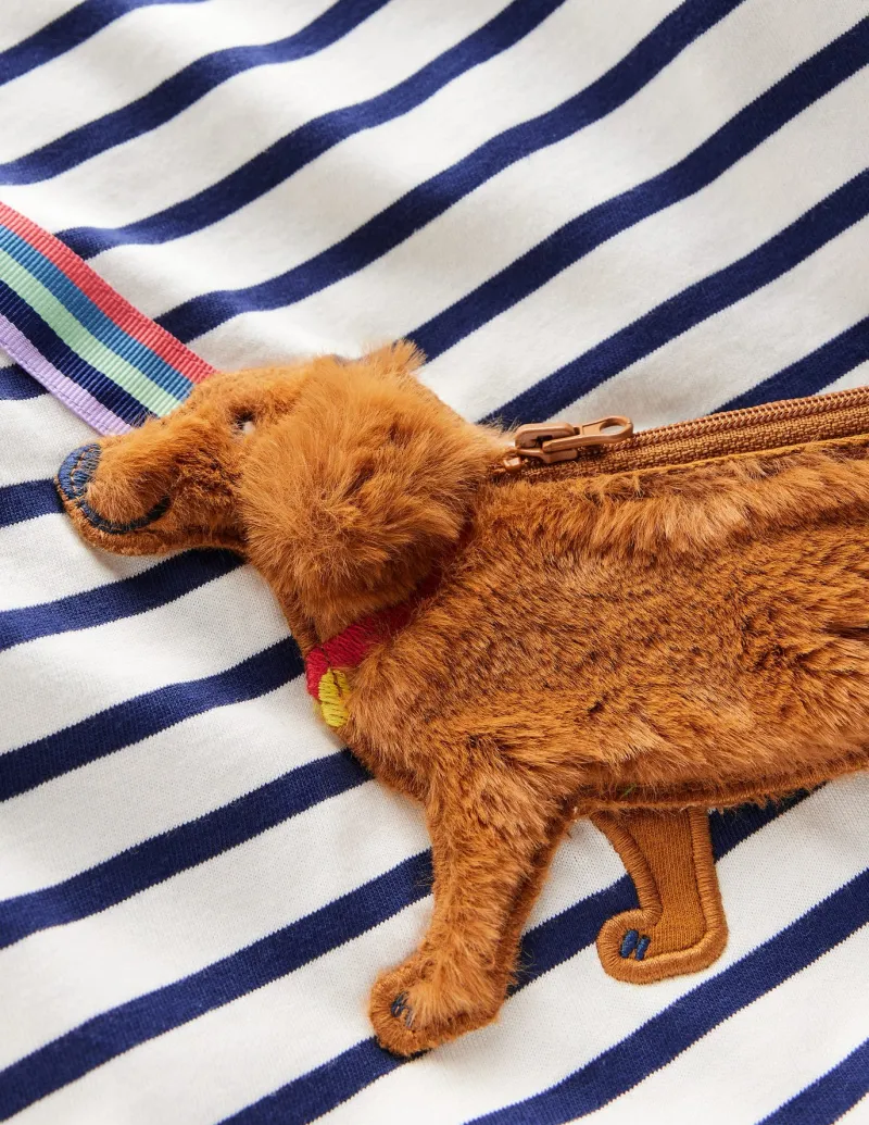 Tops, T-Shirts & Polos-Boden Novelty Bag T-shirt-Starboard/ Ivory Dog Starboard/IvoryDog