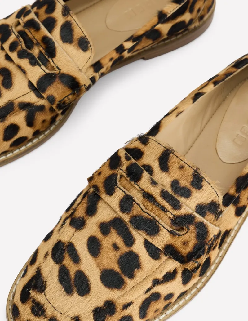 Loafers | Flats-Boden Nya Structured Penny Loafer-Classic Leopard ClassicLeopard