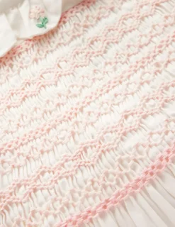 Dresses-Boden Occasion Smocked Dress- Ivory