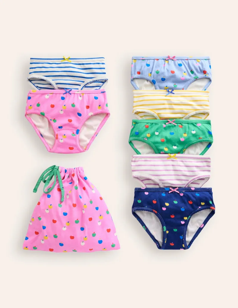 Underwear-Boden 7 Pack Underwear-Multi Apples MultiApples