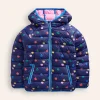 Coats & Jackets-Boden Pack-Away Padded Jacket-College Navy Rainbow Apples CollegeNavyRainbowApples