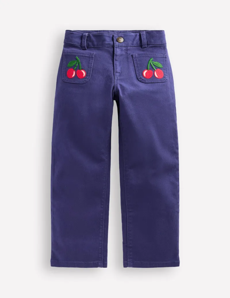 Pants & Jeans-Boden Patch Pocket Trouser-Starboard Blue Cherries StarboardBlueCherries