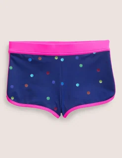 Swimwear & Beachwear-Boden Patterned Swim Shorts-Navy Rainbow Confetti Spot NavyRainbowConfettiSpot