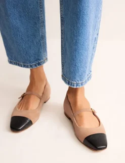 Flats-Boden Penelope Mary Jane Flat-Macchiato Suede MacchiatoSuede