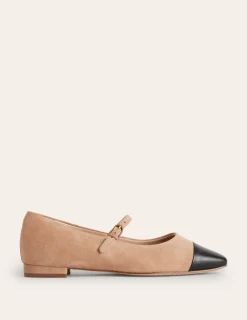 Flats-Boden Penelope Mary Jane Flat-Macchiato Suede MacchiatoSuede