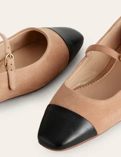 Flats-Boden Penelope Mary Jane Flat-Macchiato Suede MacchiatoSuede