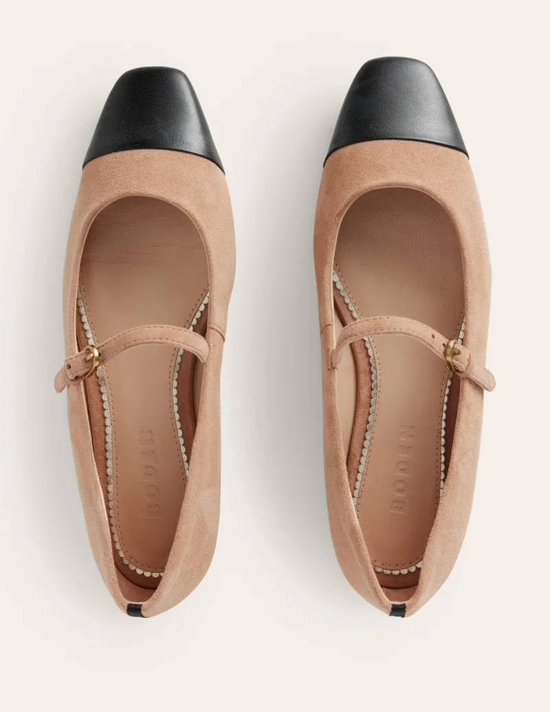 Flats-Boden Penelope Mary Jane Flat-Macchiato Suede MacchiatoSuede