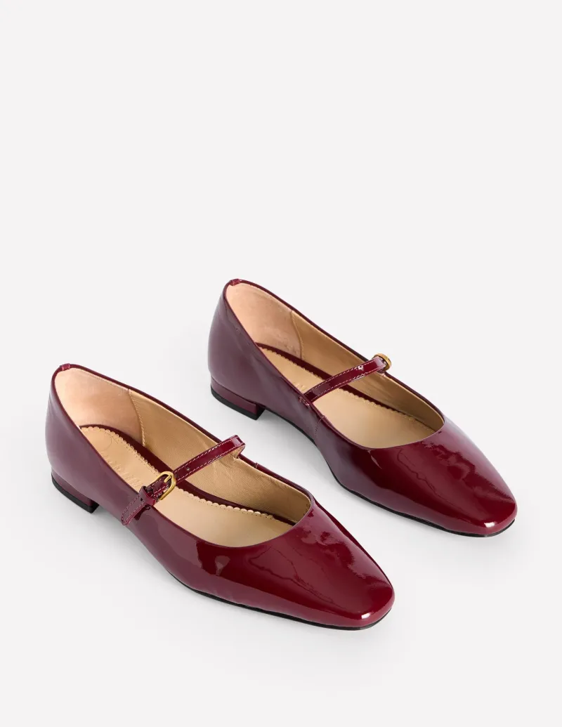 Flats-Boden Penelope Mary Jane Flat- Oxblood