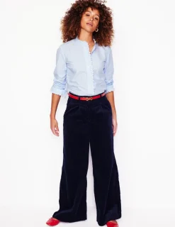 Tops & Blouses | Shirts-Boden Phoebe Shirt-Blue, Ivory Stripe Blue,IvoryStripe