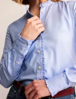 Tops & Blouses | Shirts-Boden Phoebe Shirt-Blue Oxford BlueOxford
