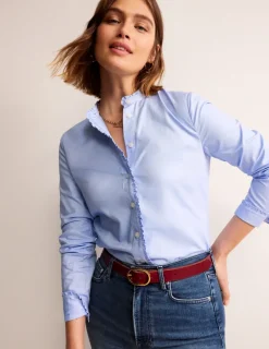 Tops & Blouses | Shirts-Boden Phoebe Shirt-Blue Oxford BlueOxford
