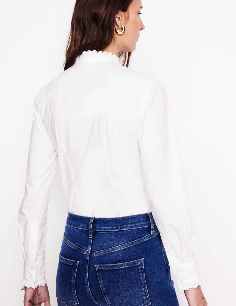 Shirts | Tops & Blouses-Boden Phoebe Shirt-Ivory Broderie IvoryBroderie