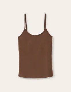 T-Shirts & Tanks | Tops & Blouses-Boden Plain Cami Top-Deep Brown DeepBrown