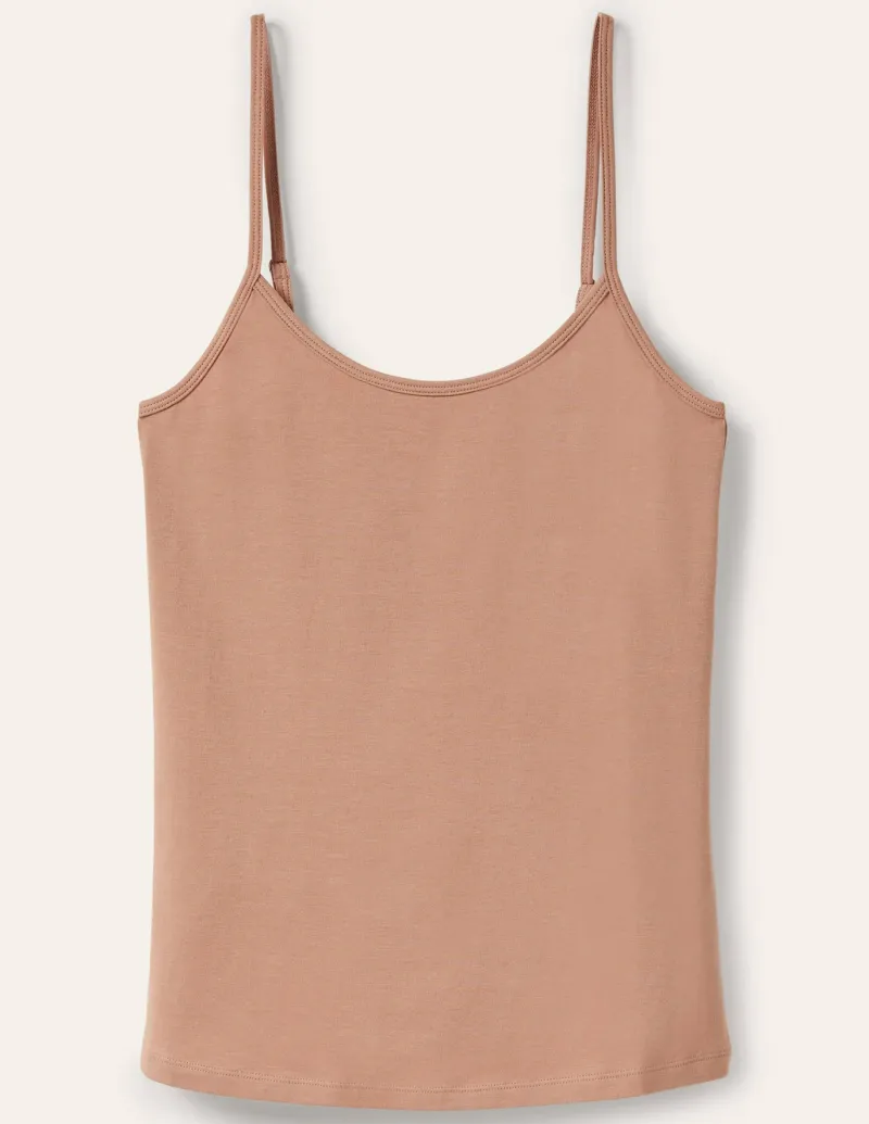T-Shirts & Tanks | Tops & Blouses-Boden Plain Cami Top-Medium Beige MediumBeige