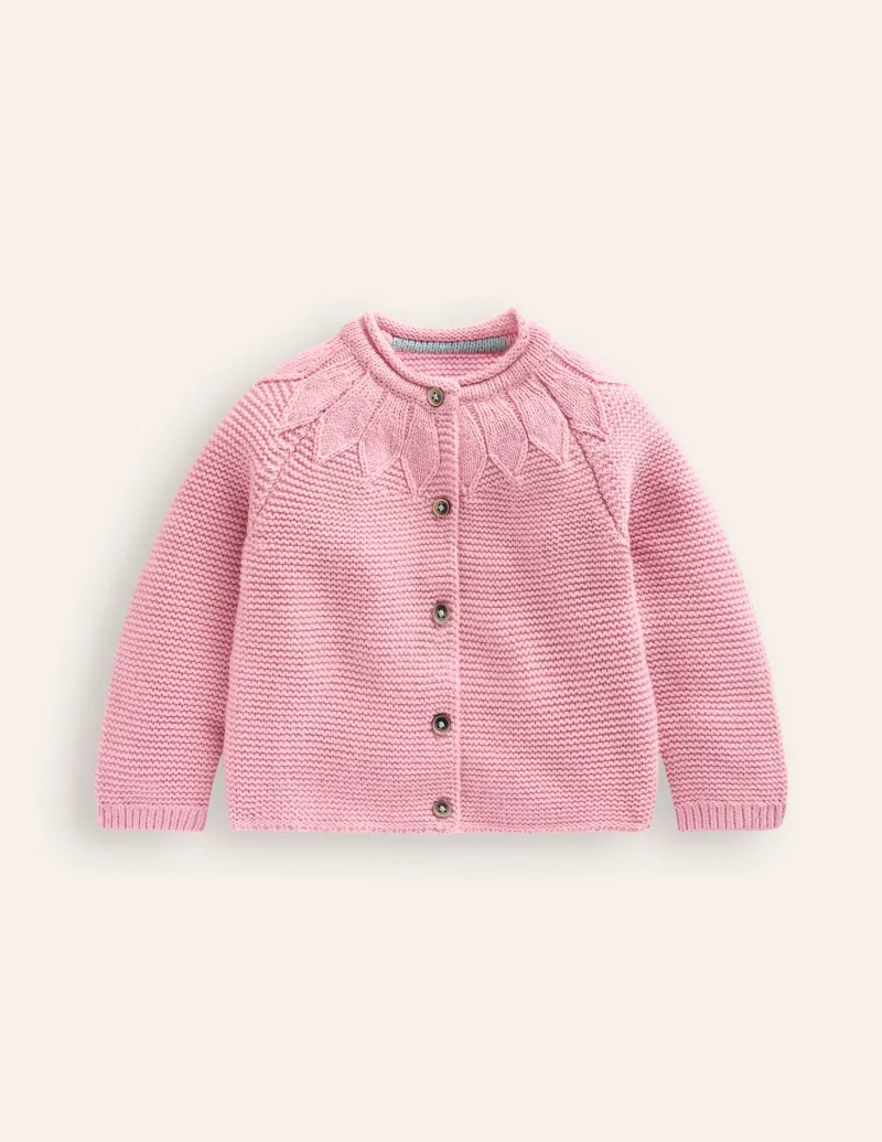 Sweaters & Cardigans-Boden Pointelle Yoke Cardigan-Vintage Pink VintagePink