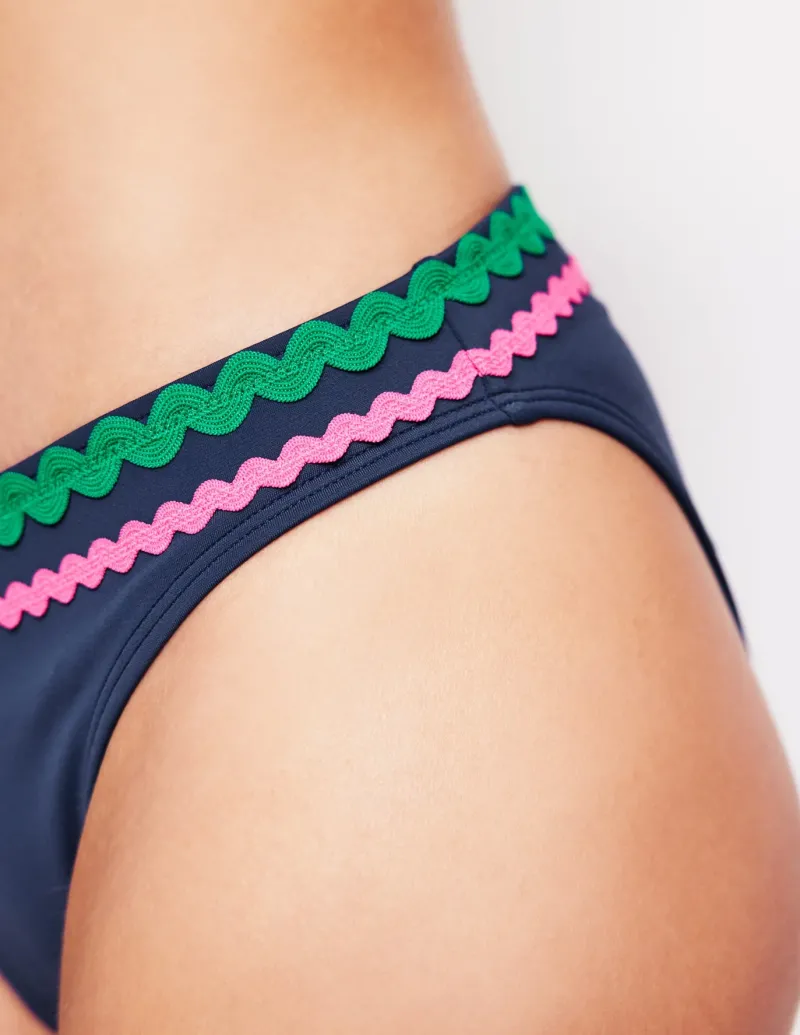 Swimwear-Boden Porto Bikini Bottoms-Navy Rik Rak NavyRikRak