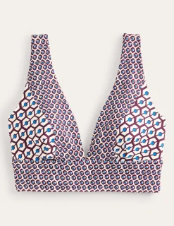 Swimwear-Boden Porto Bikini Top-Dark Burgundy, Reverie DarkBurgundy,Reverie