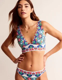 Swimwear-Boden Porto Bikini Top-Green Tambourine, Coastal Tile GreenTambourine,CoastalTile