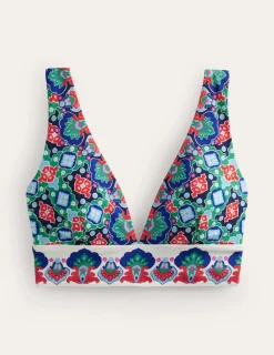 Swimwear-Boden Porto Bikini Top-Green Tambourine, Coastal Tile GreenTambourine,CoastalTile