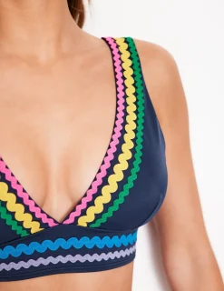 Swimwear-Boden Porto Bikini Top-Navy Rik Rak NavyRikRak