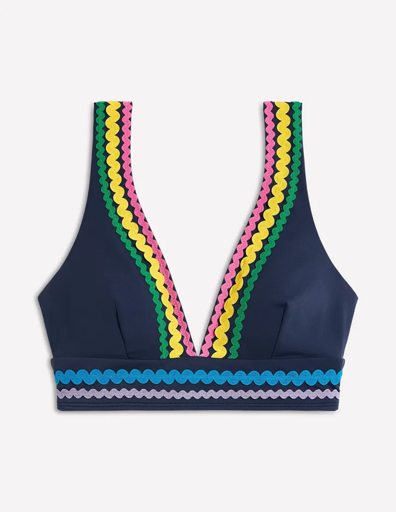 Swimwear-Boden Porto Bikini Top-Navy Rik Rak NavyRikRak
