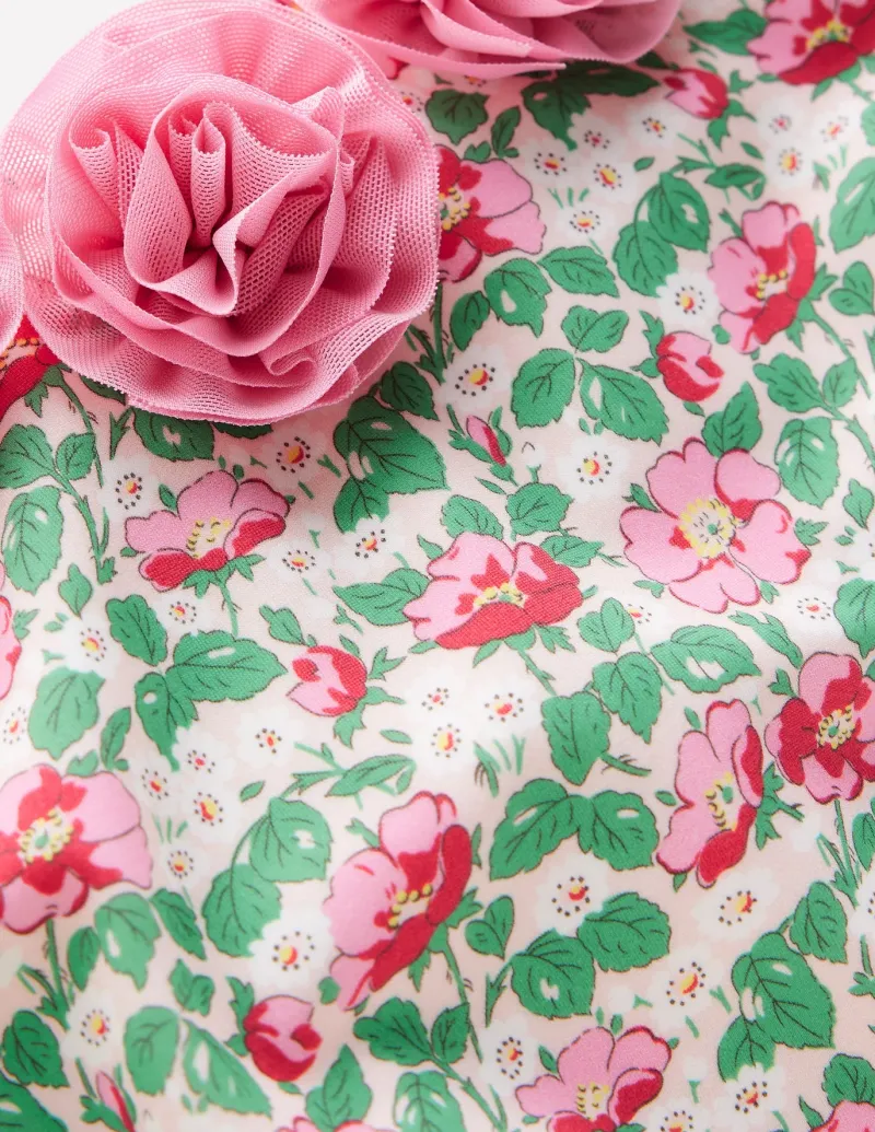 Swimwear & Beachwear-Boden Pretty Scoopback Swimsuit-Chalk Pink Wild Rose ChalkPinkWildRose
