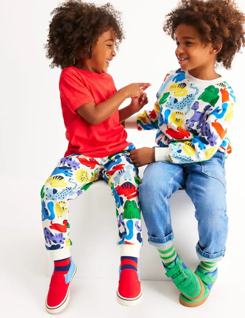 Joggers & Sweatpants-Boden Printed Comfy Joggers-Rainbow Pets RainbowPets