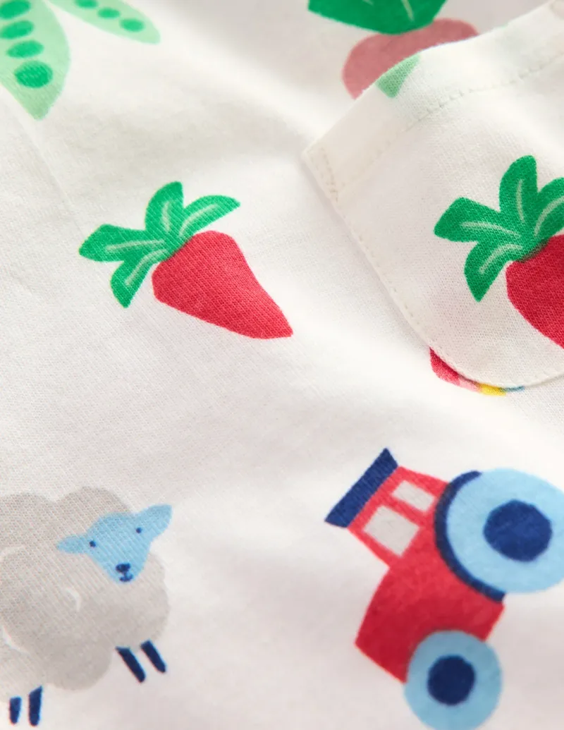Playsuits & Rompers-Boden Printed Jersey Play Set-Soft Ivory Farm SoftIvoryFarm