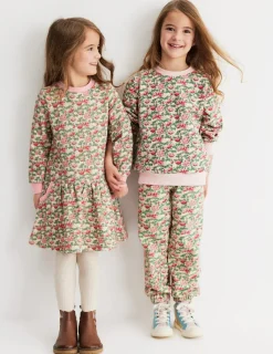 Pants & Jeans-Boden Printed Joggers-Chalk Pink Wild Rose ChalkPinkWildRose