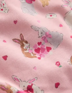 Sleepwear & Pajamas-Boden Printed Long-Sleeved Nightie-Chalk Pink Love Bunnies ChalkPinkLoveBunnies