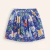 Skirts & Skorts-Boden Printed Pull-On Twirly Skirt-Blue Enchanted Unicorn BlueEnchantedUnicorn