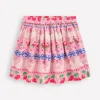 Skirts & Skorts-Boden Printed Pull-On Twirly Skirt-Pink Valentines Bunny Stripe PinkValentinesBunnyStripe