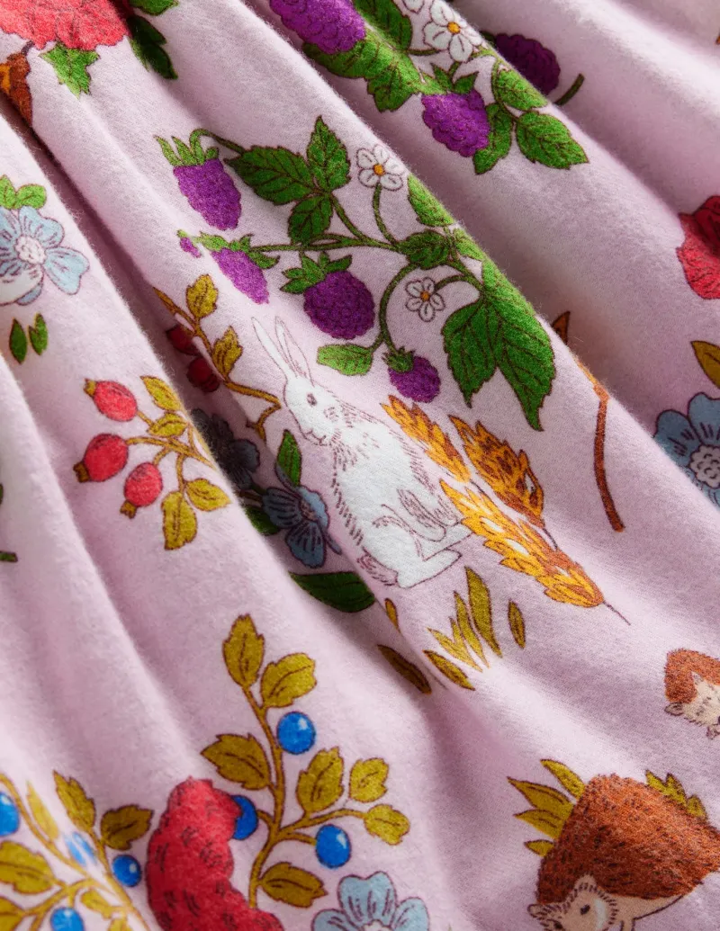 Skirts & Skorts-Boden Printed Pull-On Twirly Skirt-Pink Valentines Bunny PinkValentinesBunny