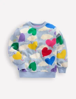 Tops & T-Shirts | Sweatshirts & Hoodies-Boden Printed Relaxed Sweatshirt-Misty Blue Balloon Sky MistyBlueBalloonSky