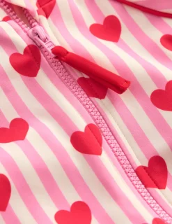 Swimwear & Beachwear-Boden Printed Sun Safe Surfsuit-Bubblegum Pink Heart Stripe BubblegumPinkHeartStripe