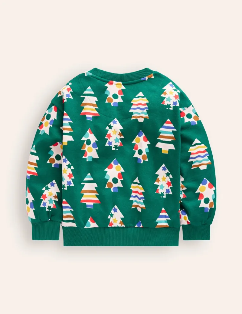 Sweatshirts & Hoodies | Tops, T-Shirts & Polos-Boden Printed Sweatshirt-Christmas Tree ChristmasTree
