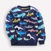 Sweatshirts & Hoodies | Tops, T-Shirts & Polos-Boden Printed Sweatshirt-College Navy Sharks CollegeNavySharks