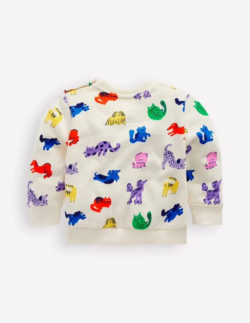 Tops & Bodysuits-Boden Printed Sweatshirt-Multi Spaced Rainbow Pets MultiSpacedRainbowPets