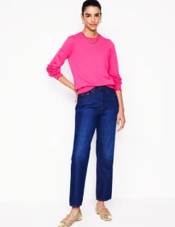 Sweaters & Cardigans-Boden Pru Scallop Trim Sweater-Pink Peony PinkPeony
