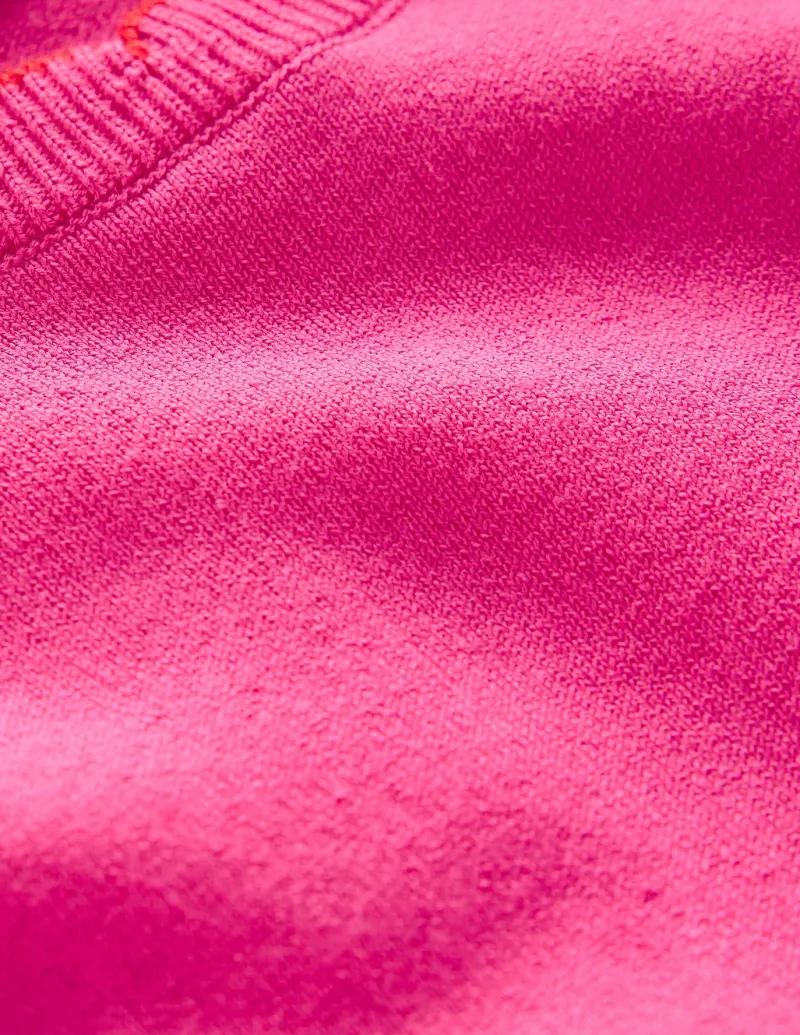 Sweaters & Cardigans-Boden Pru Scallop Trim Sweater-Pink Peony PinkPeony