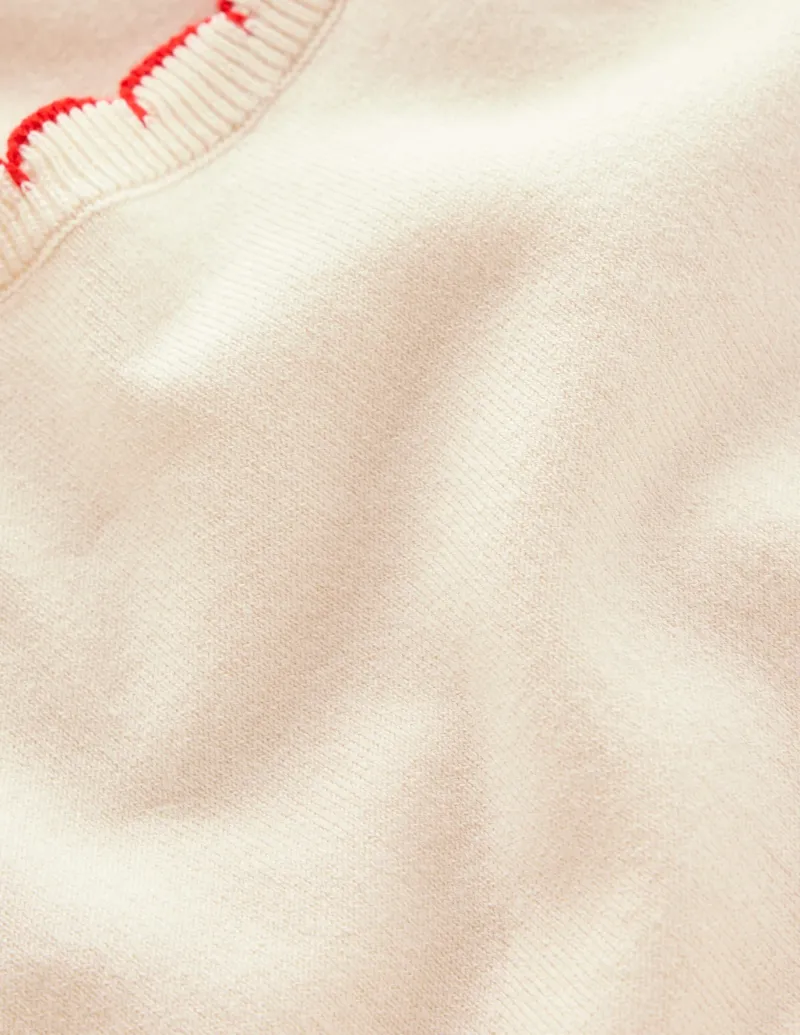 Sweaters & Cardigans-Boden Pru Scallop Trim Sweater-Warm Ivory WarmIvory