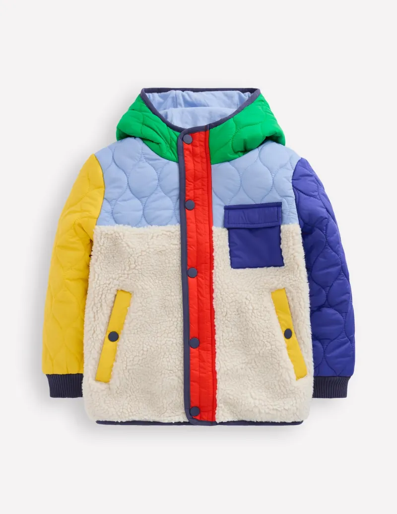 Coats & Jackets-Boden Quilted Borg Jacket- Multi