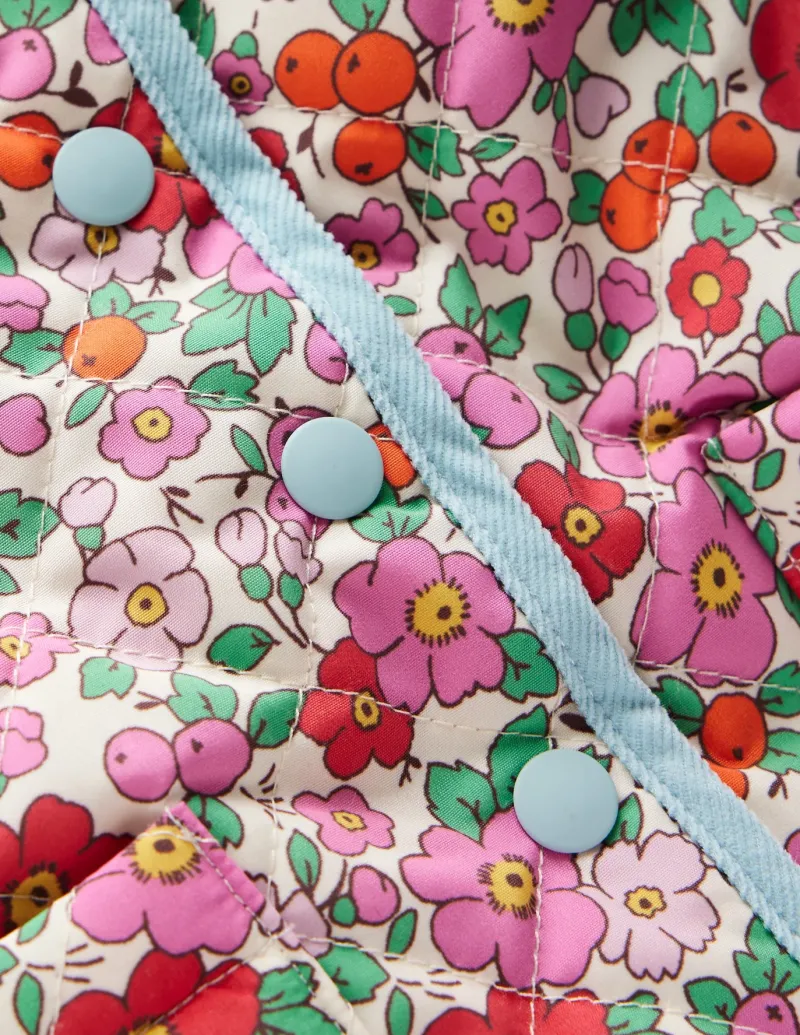 Coats & Jackets-Boden Quilted Hooded Jacket-Pink Apple Blossom Floral PinkAppleBlossomFloral